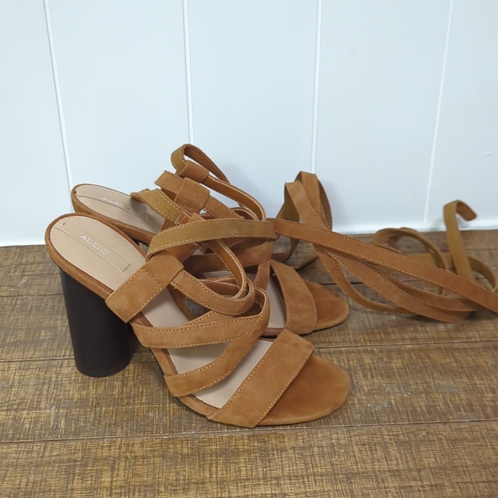 Aldo Leather Wrap Up Shoes - Picture 2 of 7